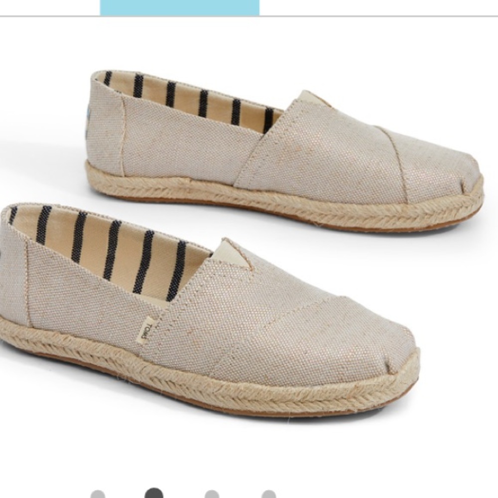 Toms pearlized metallic espadrilles